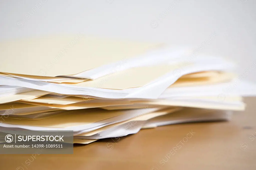 A stack of paperwork