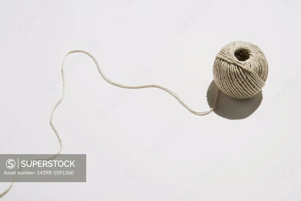 Ball of twine unraveling