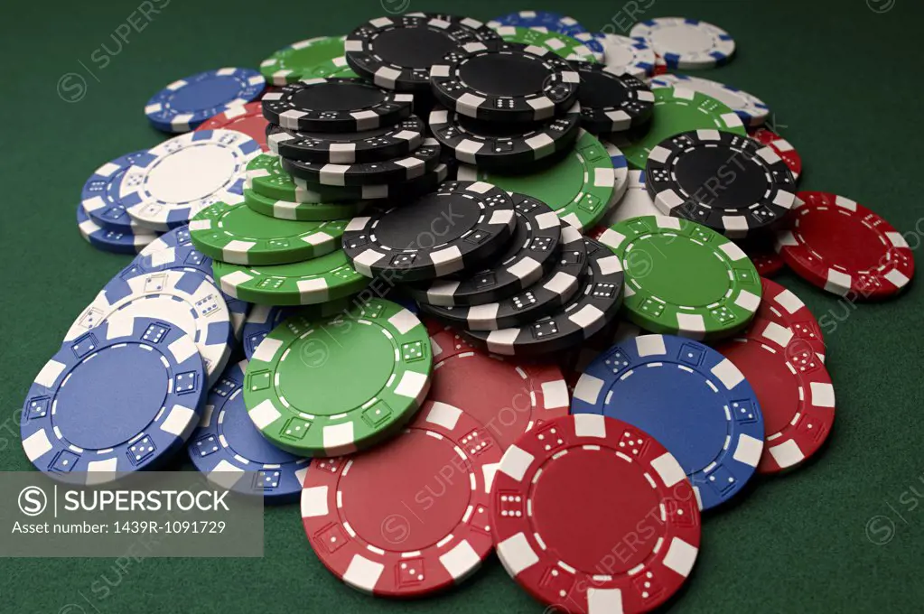 Pile of gambling chips