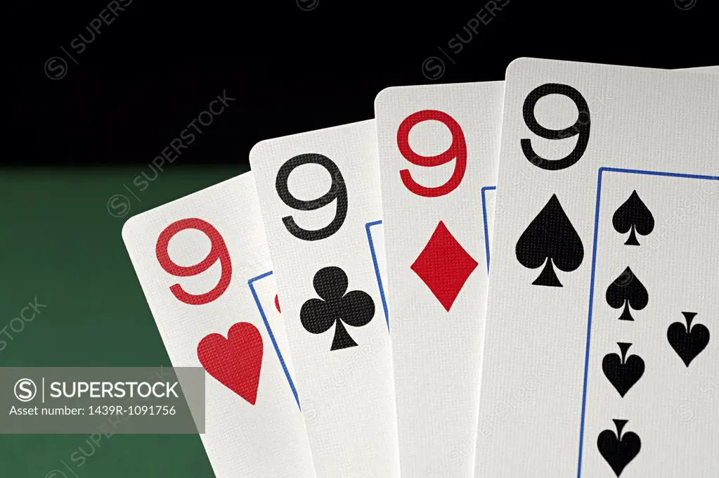 Four playing cards