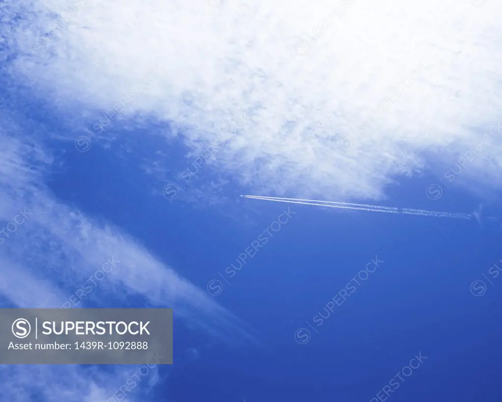 A vapour trail of a plane