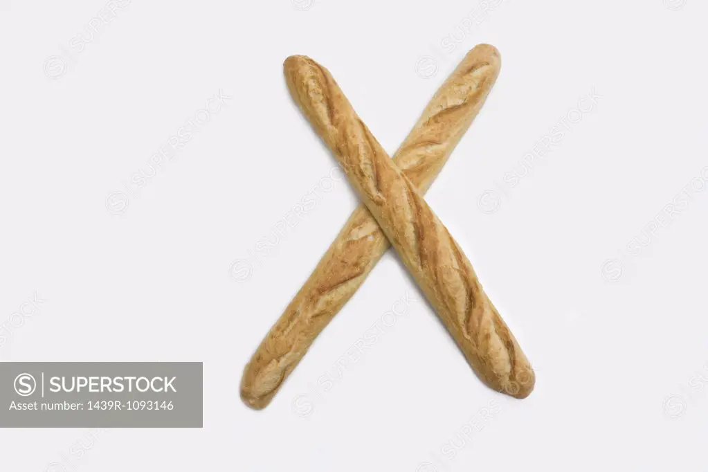 Baguettes in a cross shape