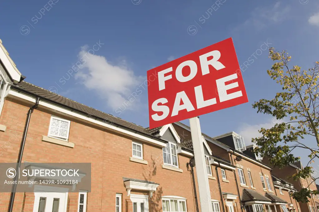 Houses and for sale sign