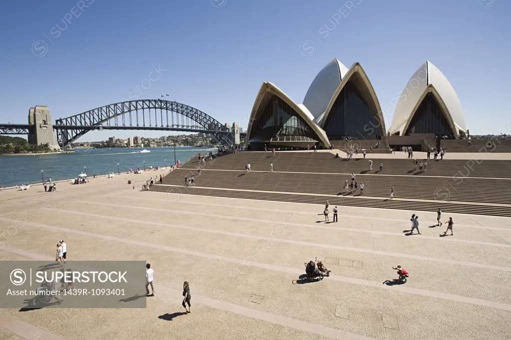 Sydney opera house and sydney harbour bridge