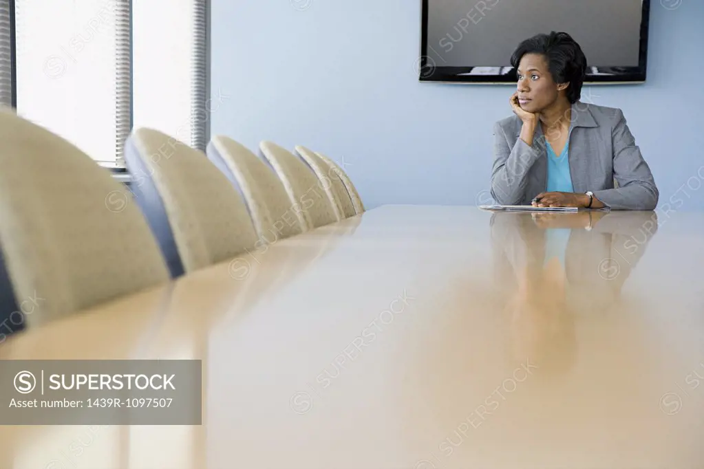 Businesswoman in boardroom