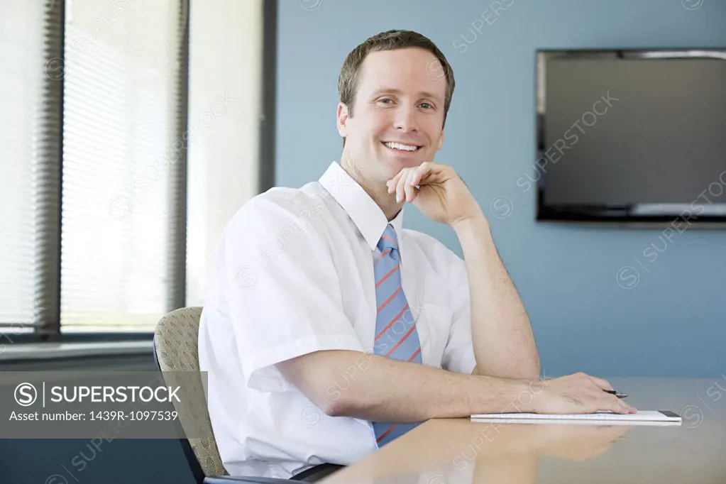Man in conference room