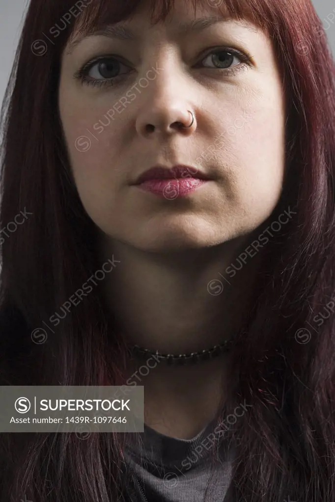 Portrait of a woman with nose ring