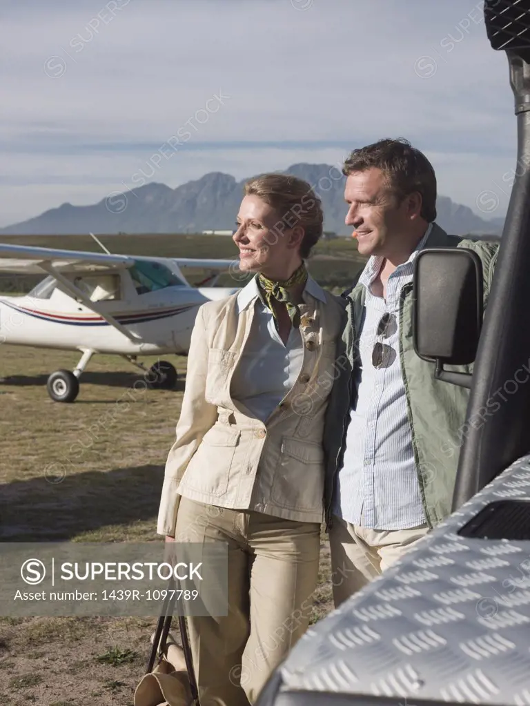 Couple by private aeroplane