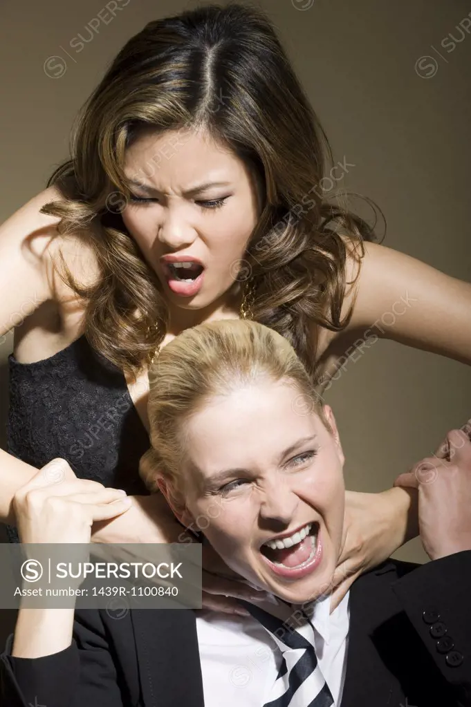 Two women fighting
