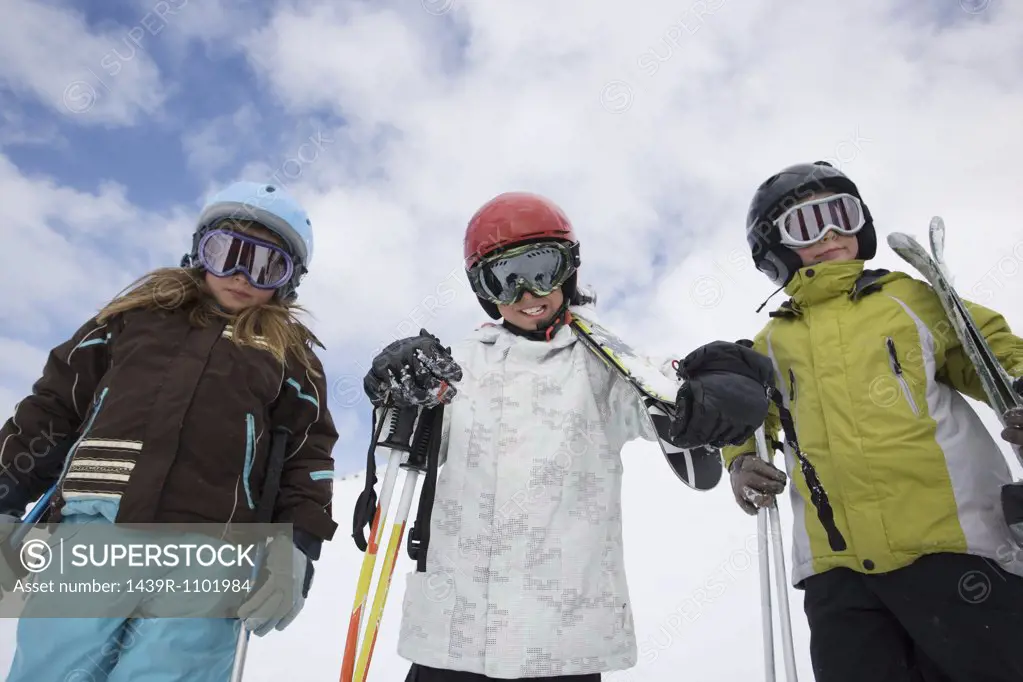 Children in ski goggles