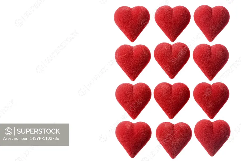 Hearts in a row 