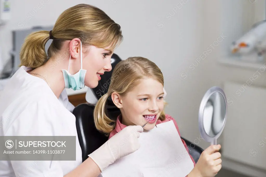 Girl and dentist
