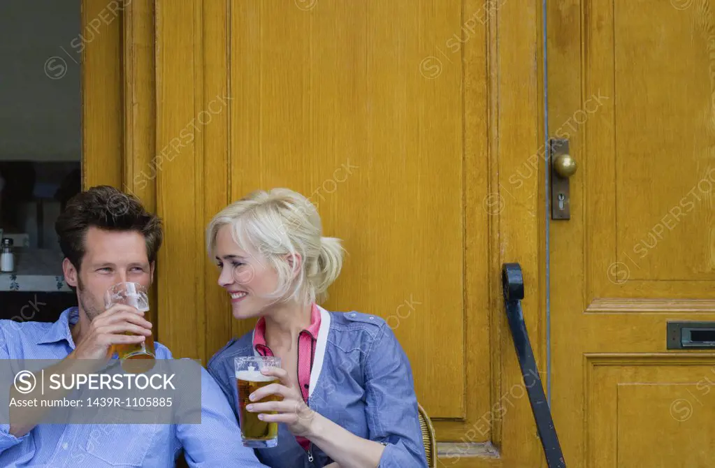 Couple with beer