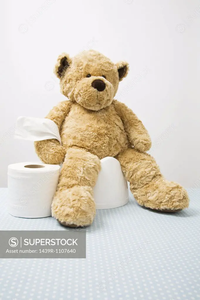 Teddy bear on potty