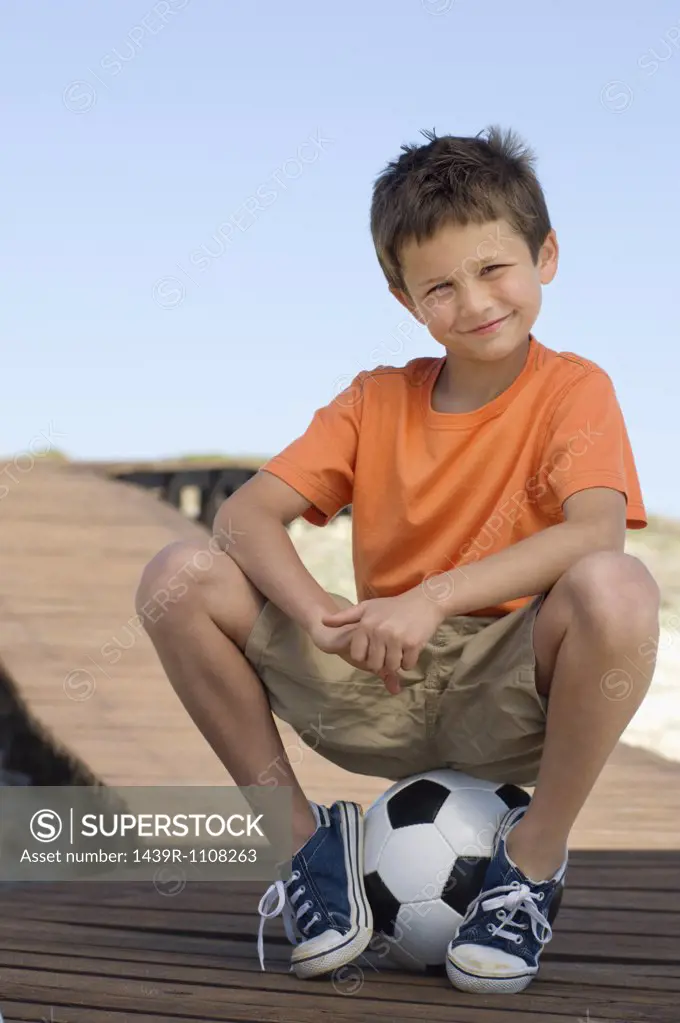 Boy with a football
