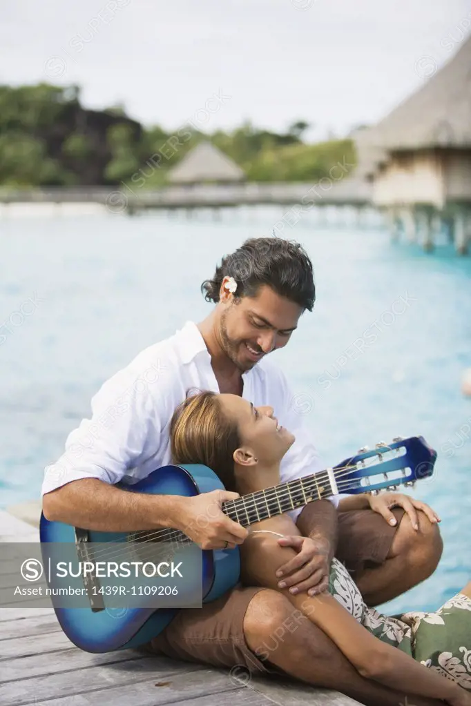 Romantic couple with guitar