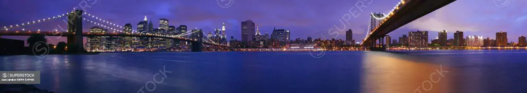 Panorama of New York City at Night