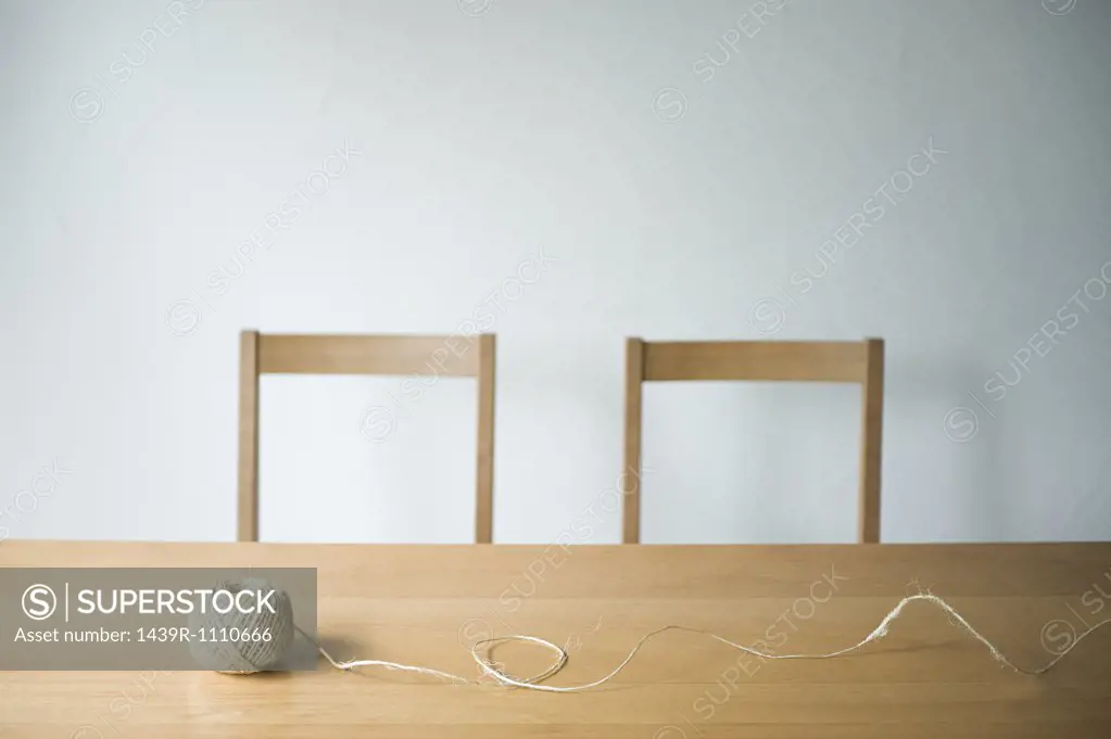 String on a table
