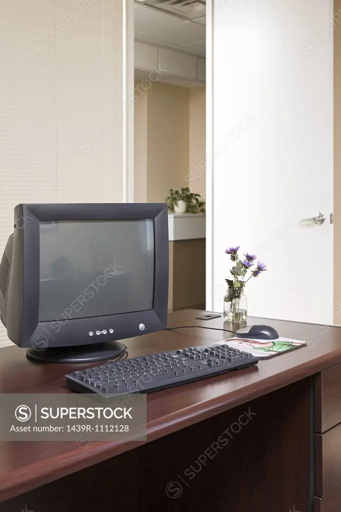 Computer on office desk