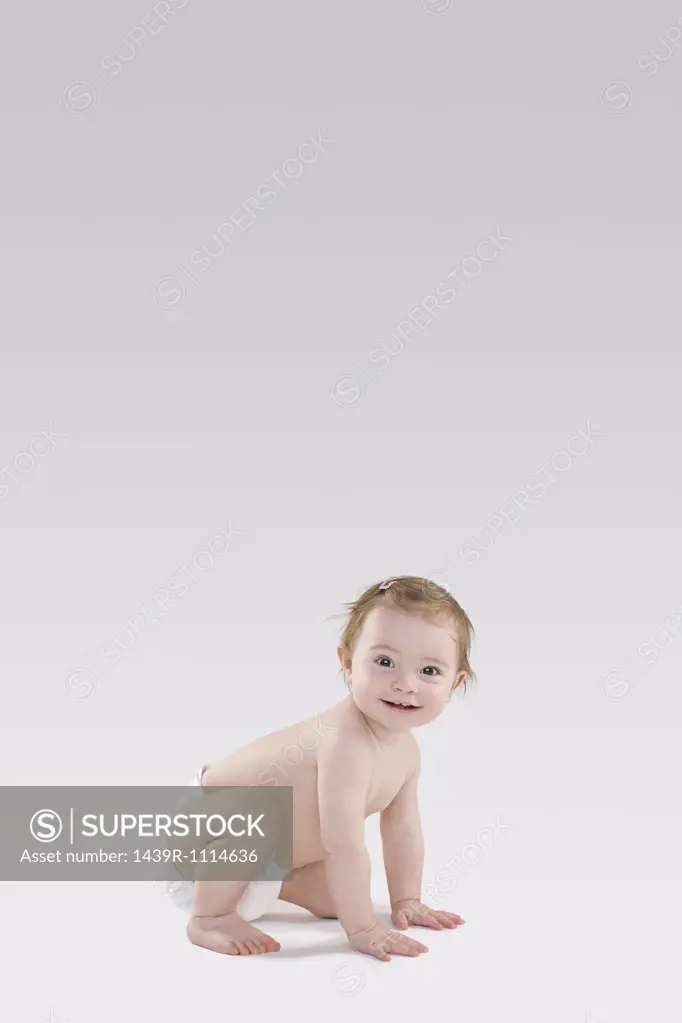 Baby crouching