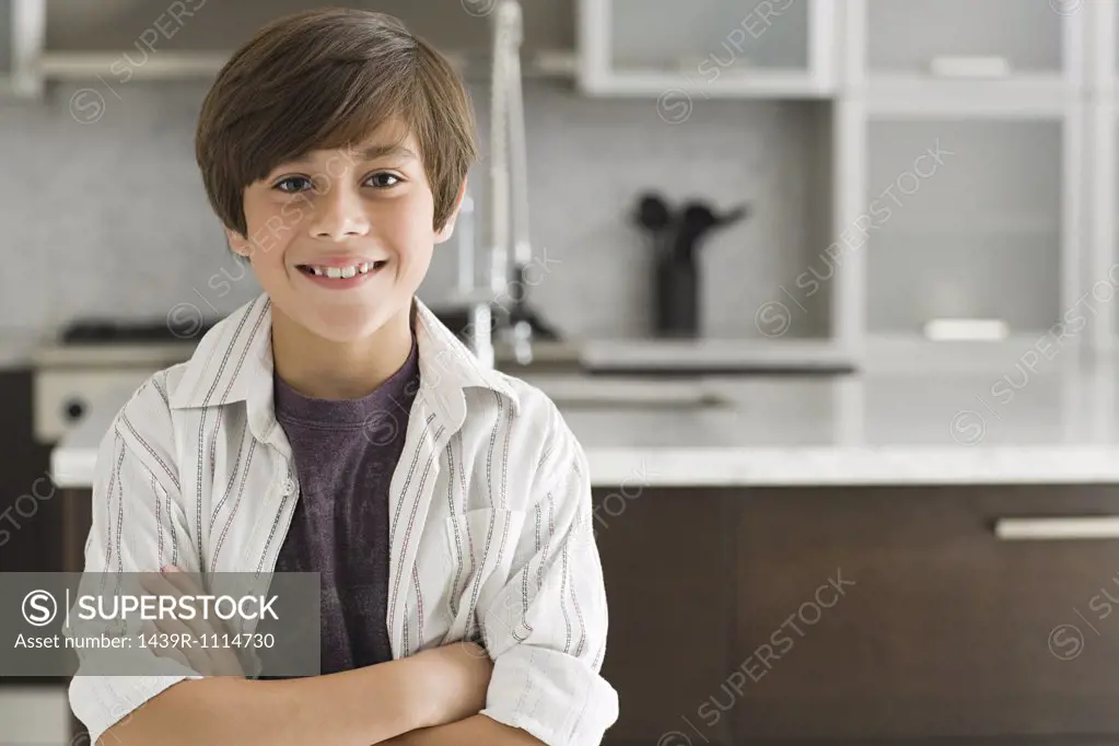 Portrait of a smiling hispanic boy