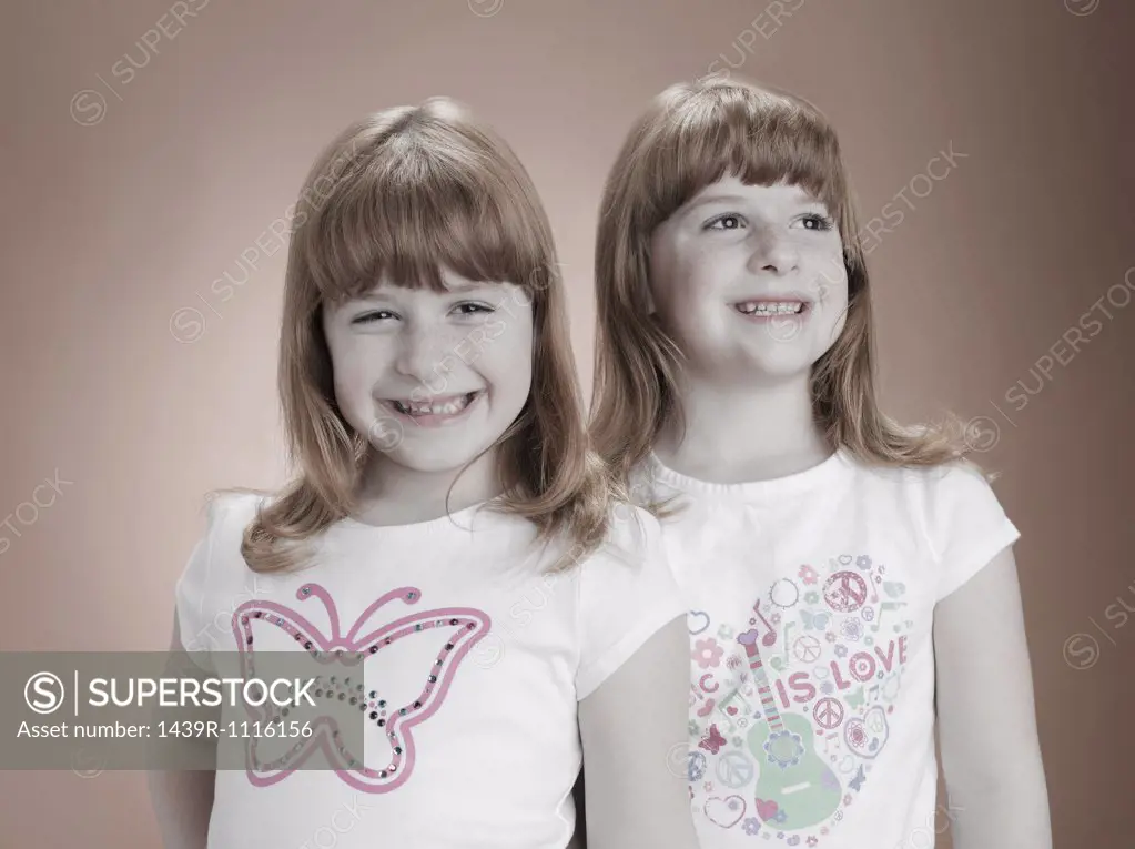 Identical twin girls