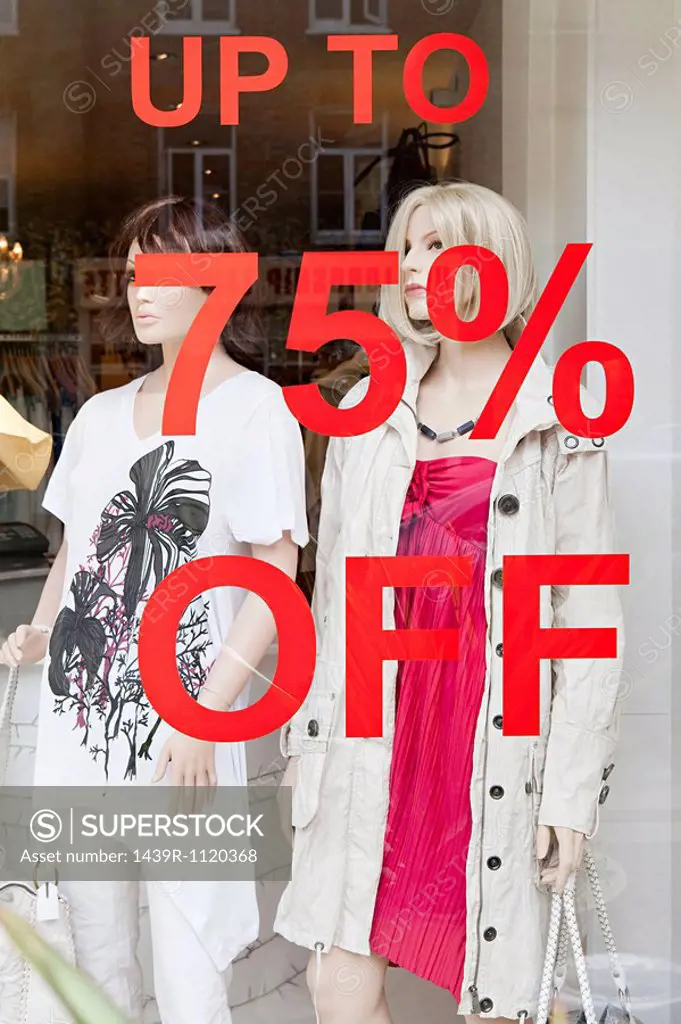 Clothing store with sale