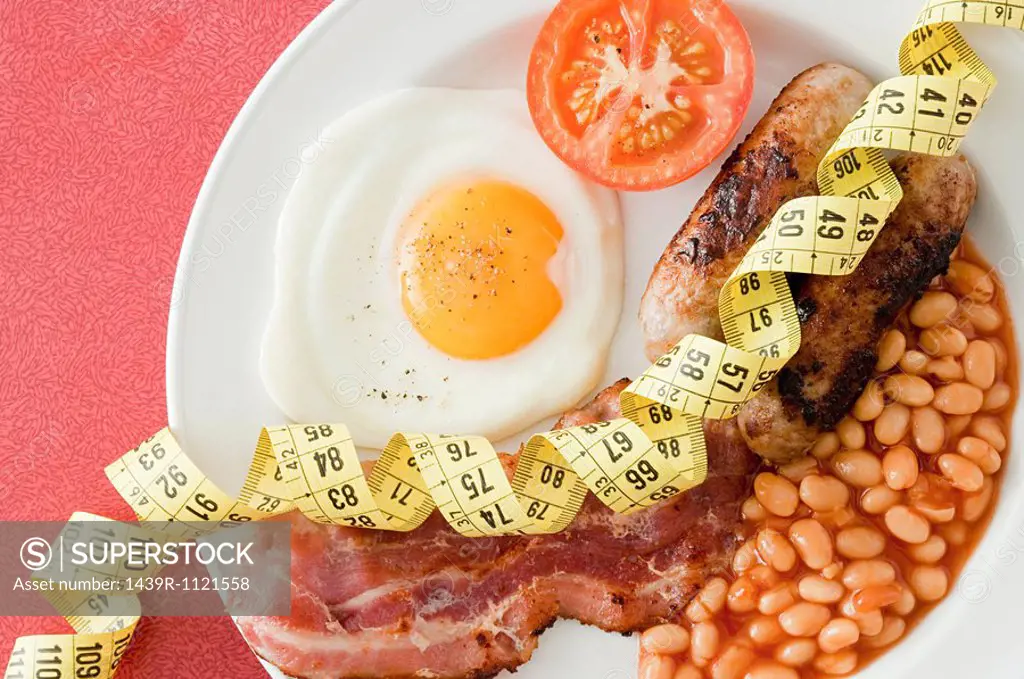 English breakfast and tape measure