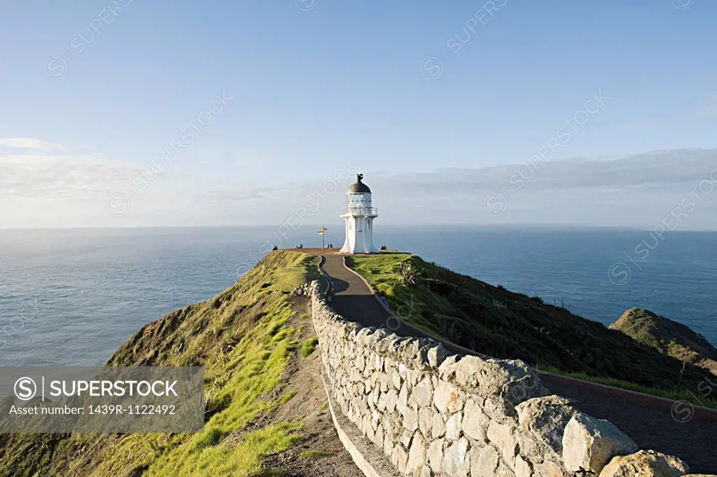 Lighthouse at Cape Reigna, Northland, New Zealand