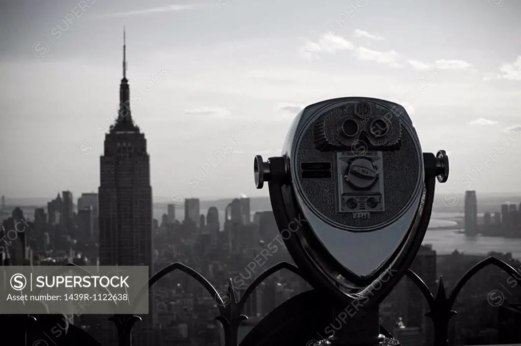 Binoculars and empire state building