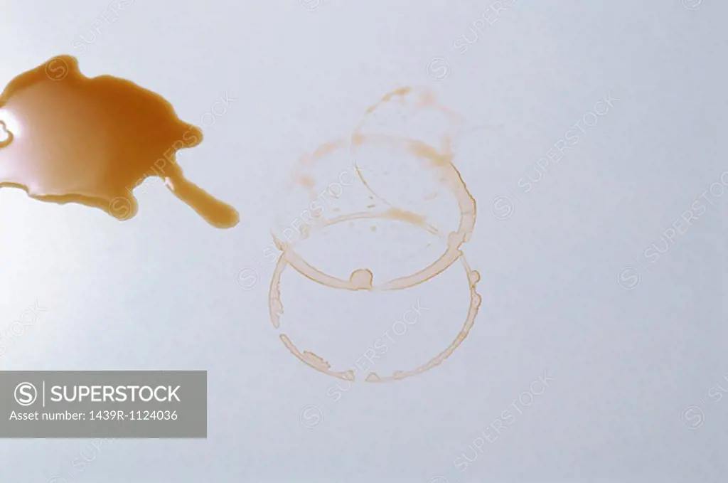 Coffee stains on a table