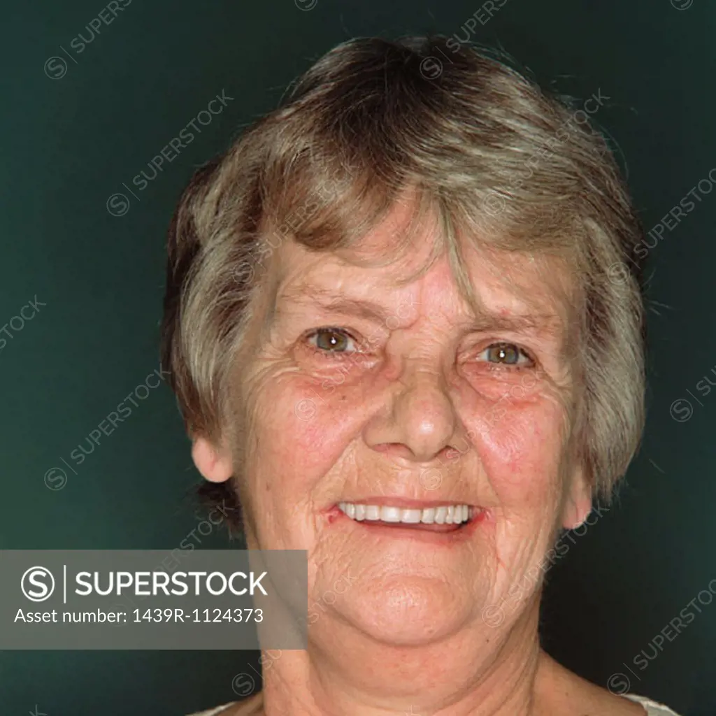 Happy senior woman