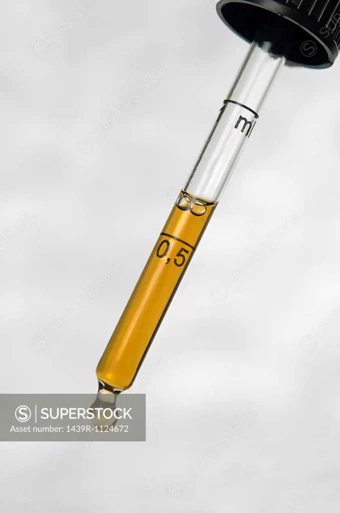 Liquid in pipette