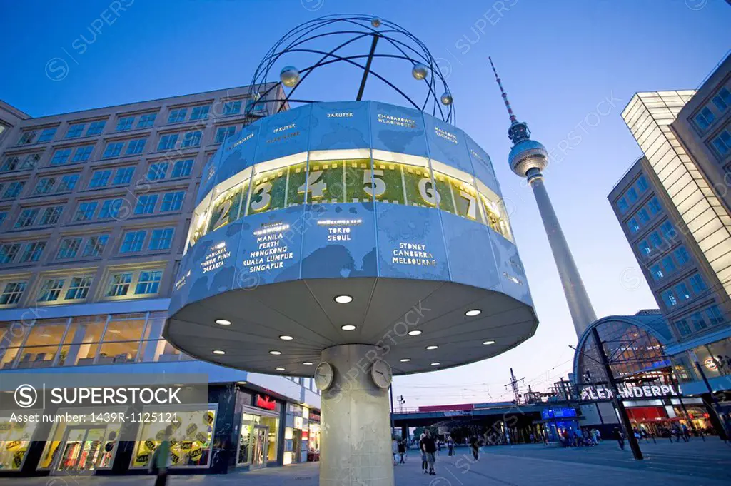World clock in alexanderplatz berlin