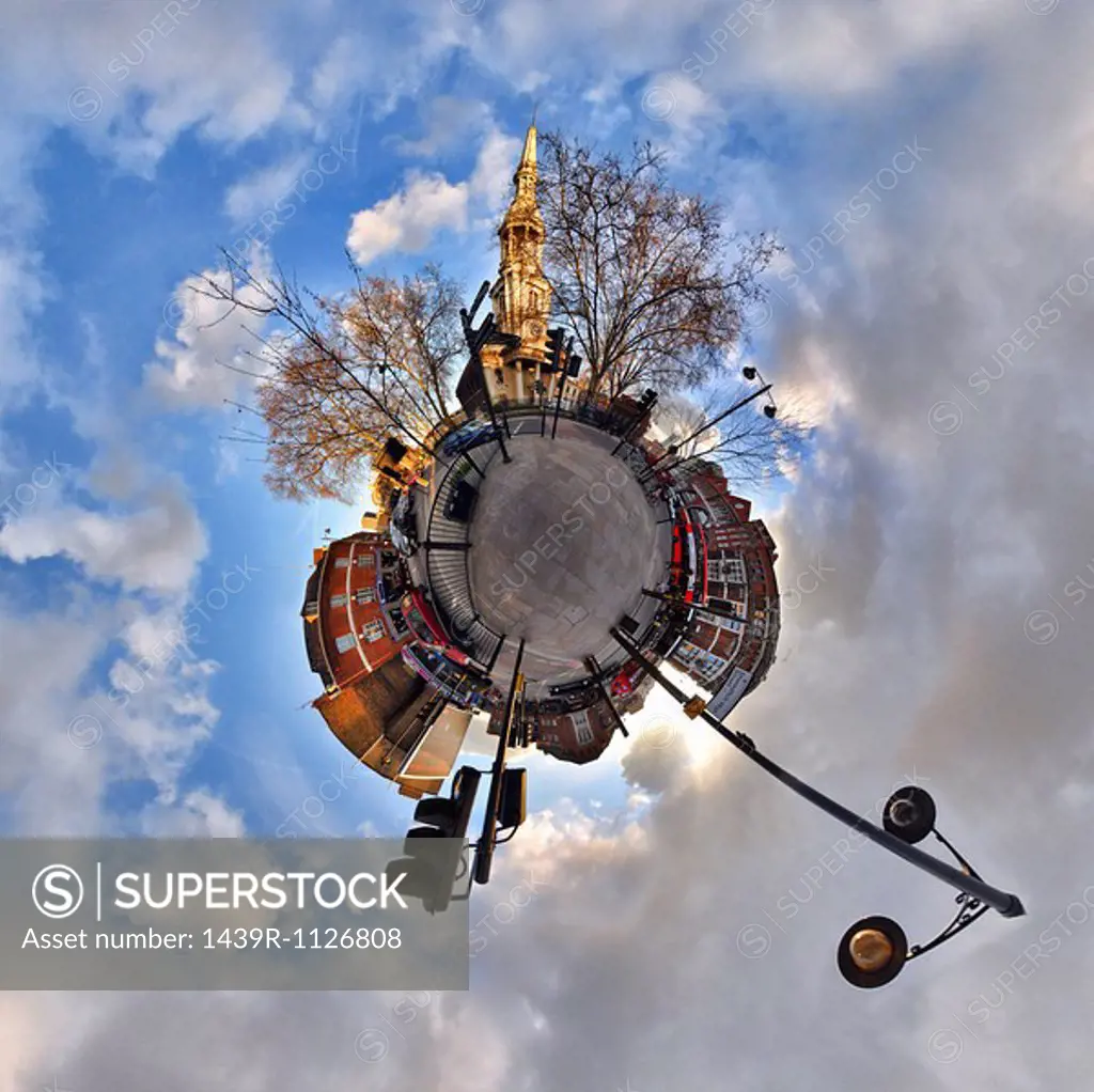 Shoreditch with little planet effect