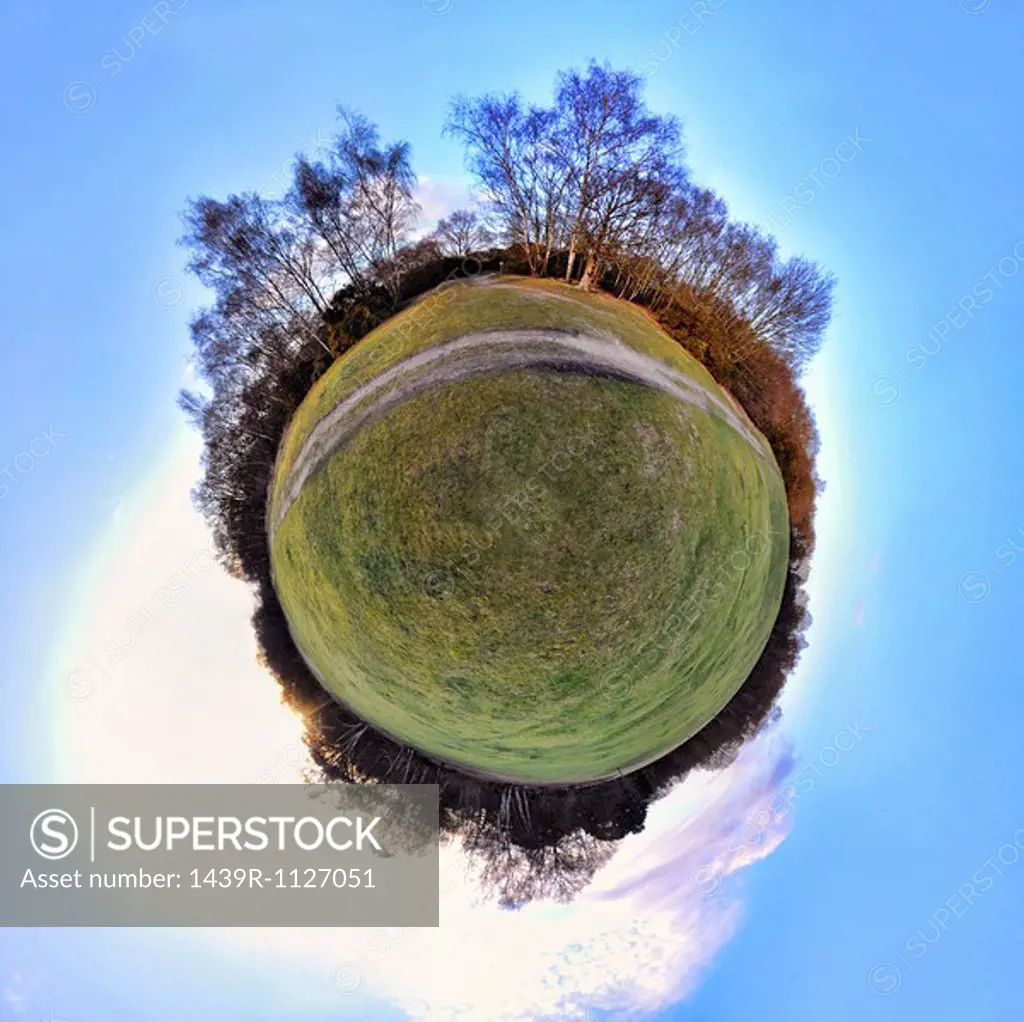 Park with little planet effect