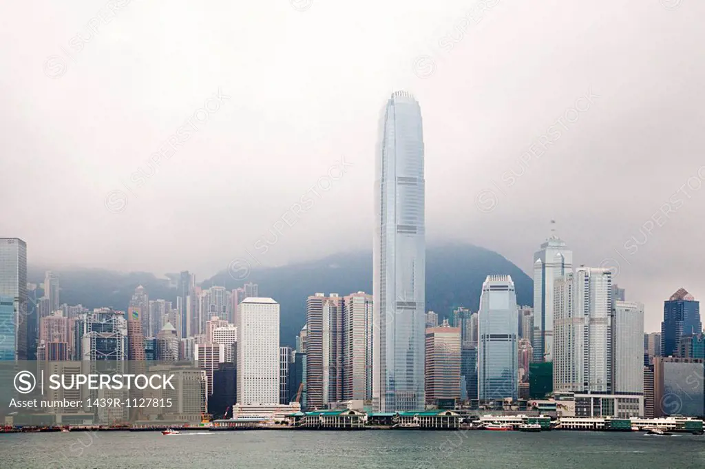 Hong kong, hong kong island, skyline of central district