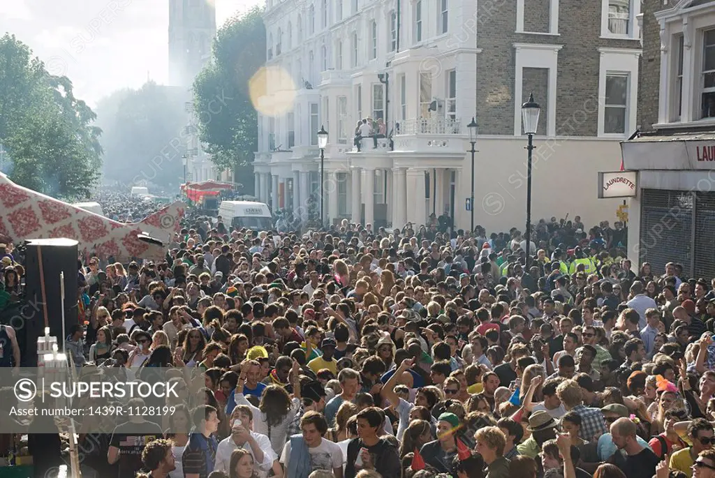 Crowds at Notting Hill Carnival, London