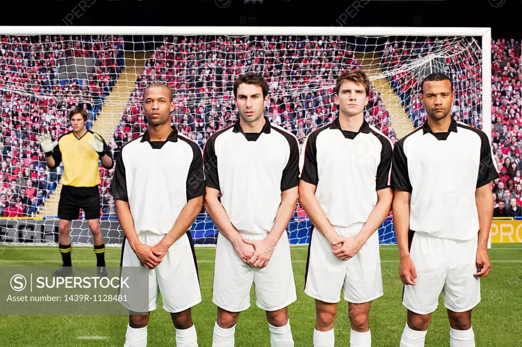 Free kick during a football match