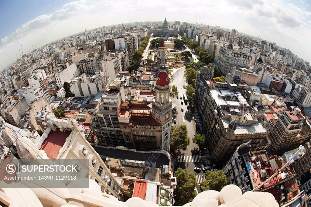 Cityscape from Palacio Barolo, Buenos Aires, Argentina