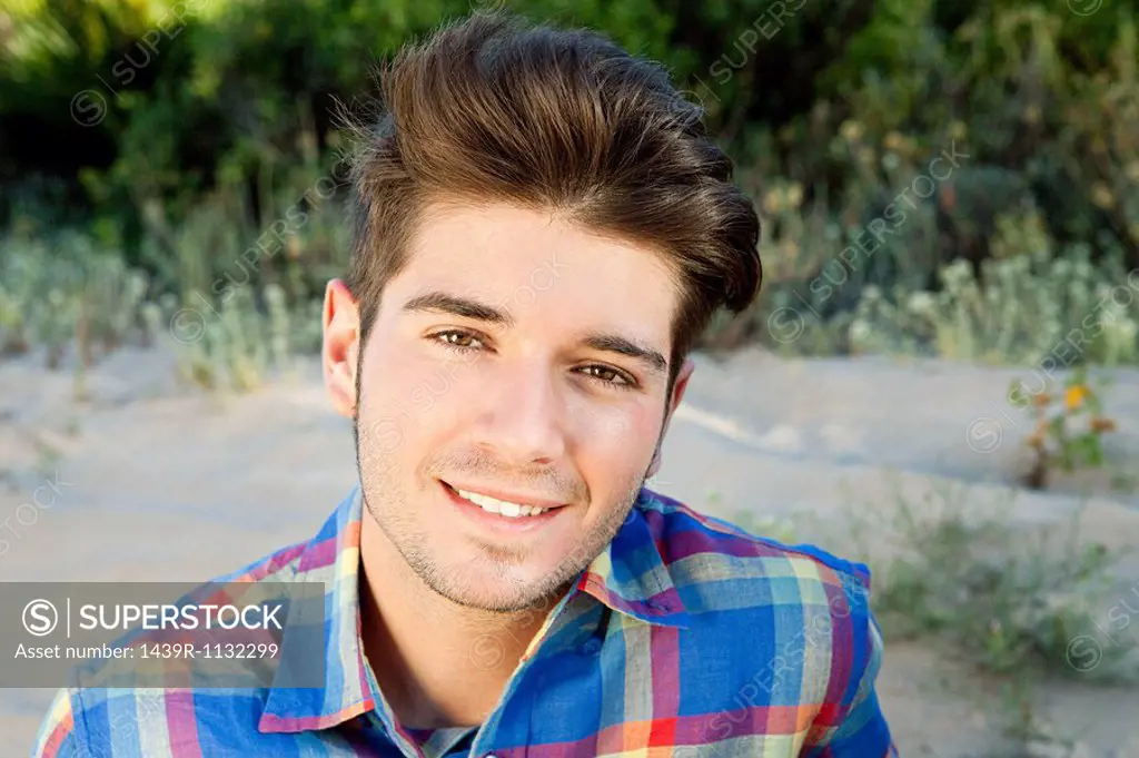Young man with quiff, portrait