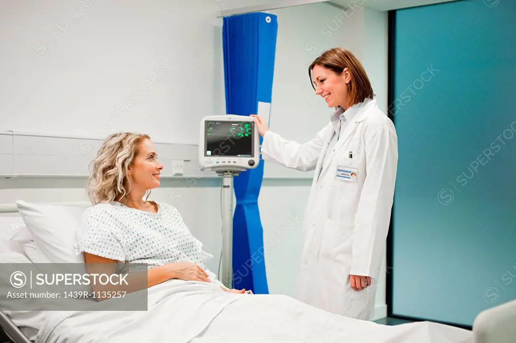 Female patient with doctor