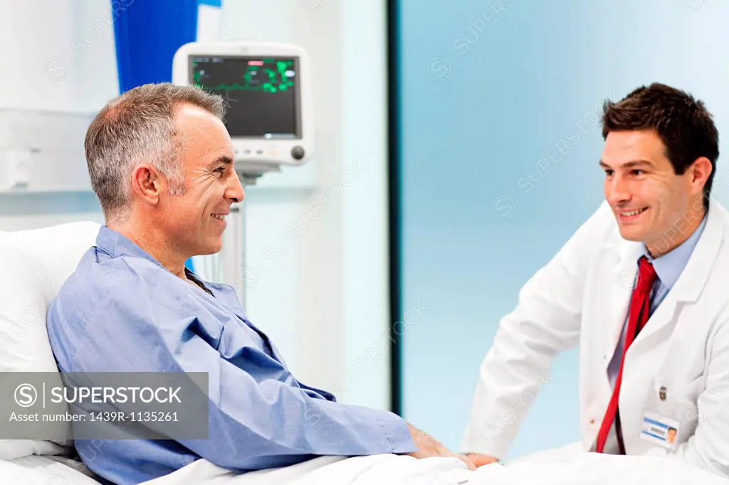Male patient with doctor
