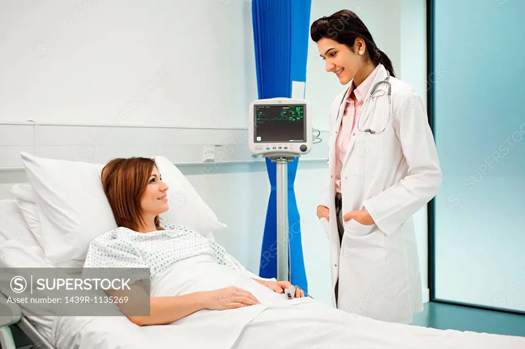 Female patient with doctor