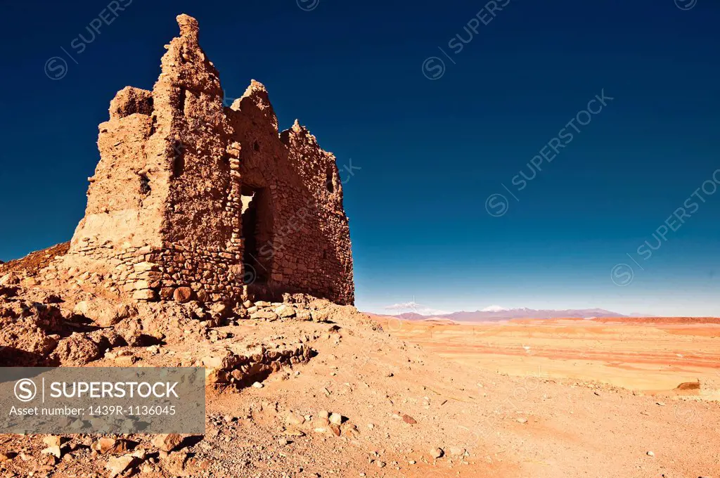 Ruined grain store, Ait_Ben_Haddou, Morocco, North Africa