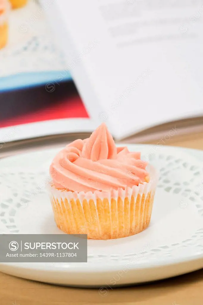 Cupcake on plate