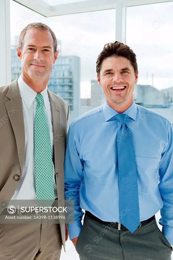 Two businessmen in office, portrait