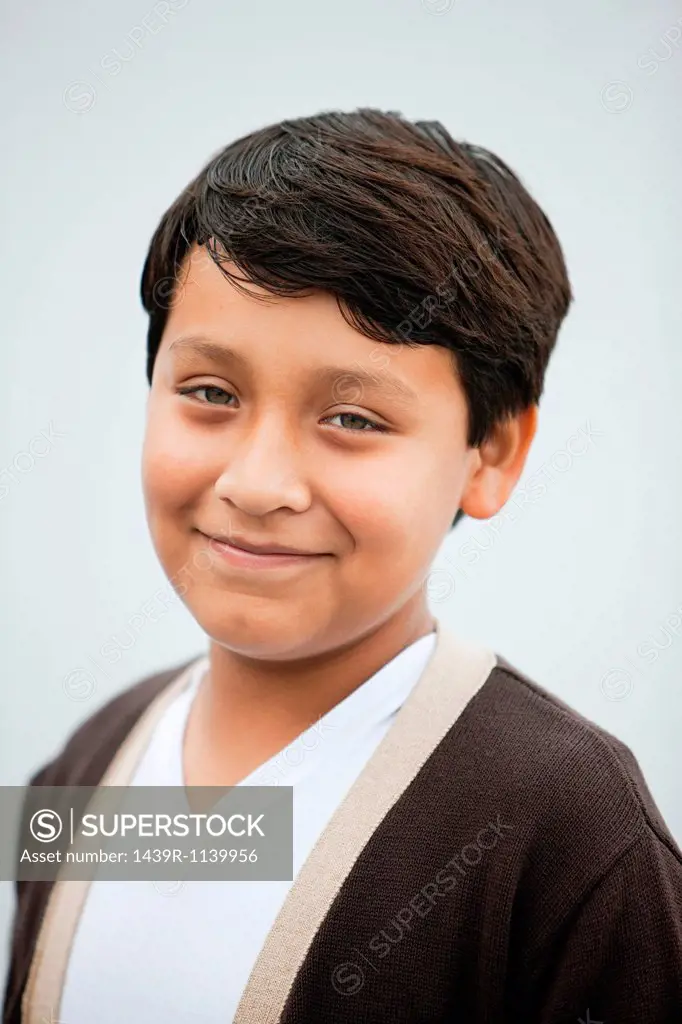 Boy smiling to camera, portrait