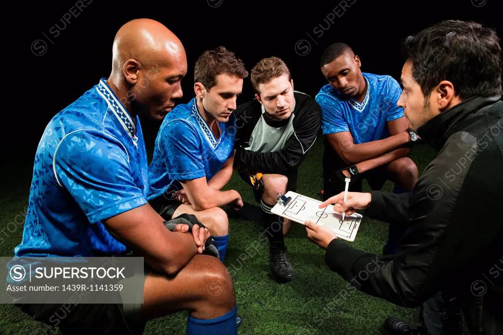 Soccer team planning game with coach