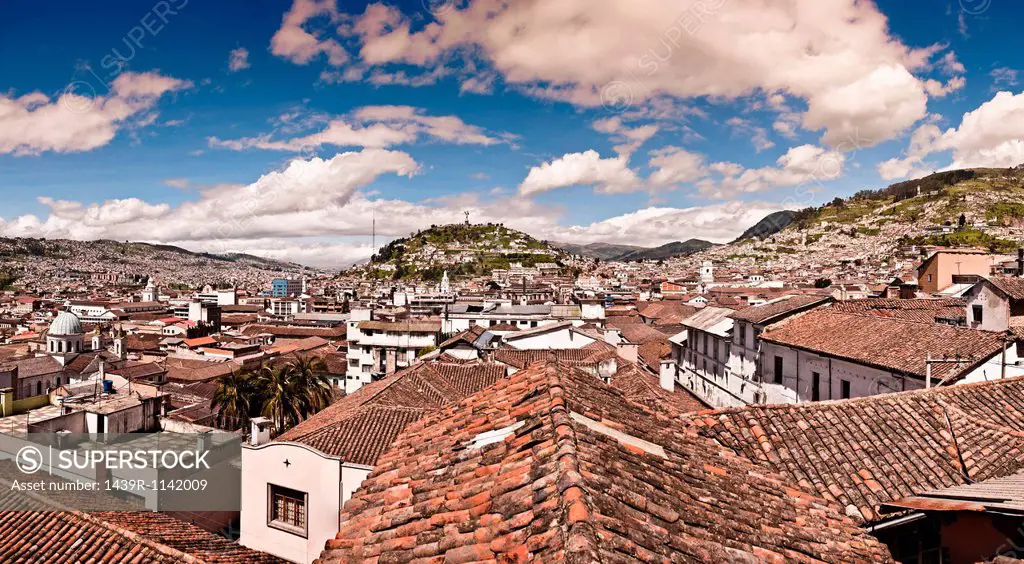 Old town and El Panecillo, Quito, Ecuador